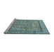 Sideview of Machine Washable Persian Light Blue Traditional Rug, wshtr3488lblu