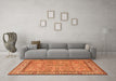 Machine Washable Persian Orange Traditional Area Rugs in a Living Room, wshtr3488org