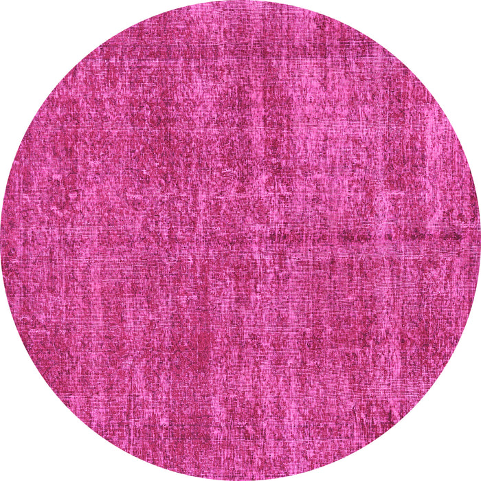 Round Persian Pink Traditional Rug, tr3489pnk