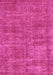 Machine Washable Persian Pink Traditional Rug, wshtr3489pnk