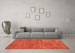 Machine Washable Persian Orange Traditional Area Rugs in a Living Room, wshtr3489org