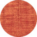 Square Persian Orange Traditional Rug, tr3489org