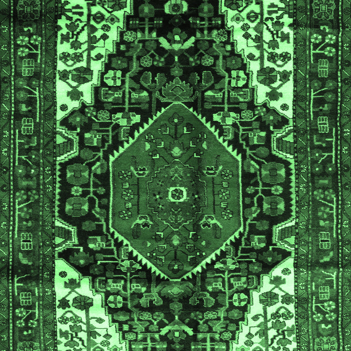 Machine Washable Persian Emerald Green Traditional Area Rugs, wshtr348emgrn