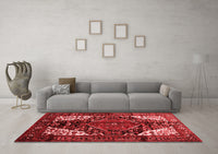 Machine Washable Persian Red Traditional Rug, wshtr348red