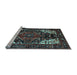 Sideview of Machine Washable Persian Light Blue Traditional Rug, wshtr348lblu