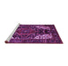 Sideview of Machine Washable Persian Purple Traditional Area Rugs, wshtr348pur