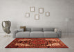 Machine Washable Persian Orange Traditional Area Rugs in a Living Room, wshtr348org