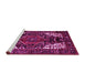 Sideview of Machine Washable Persian Pink Traditional Rug, wshtr348pnk