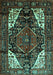 Persian Turquoise Traditional Rug, tr348turq
