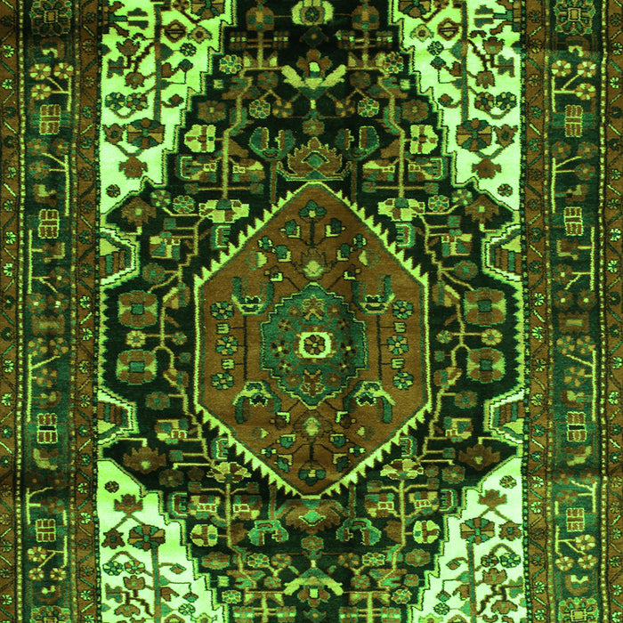 Serging Thickness of Machine Washable Persian Green Traditional Area Rugs, wshtr348grn