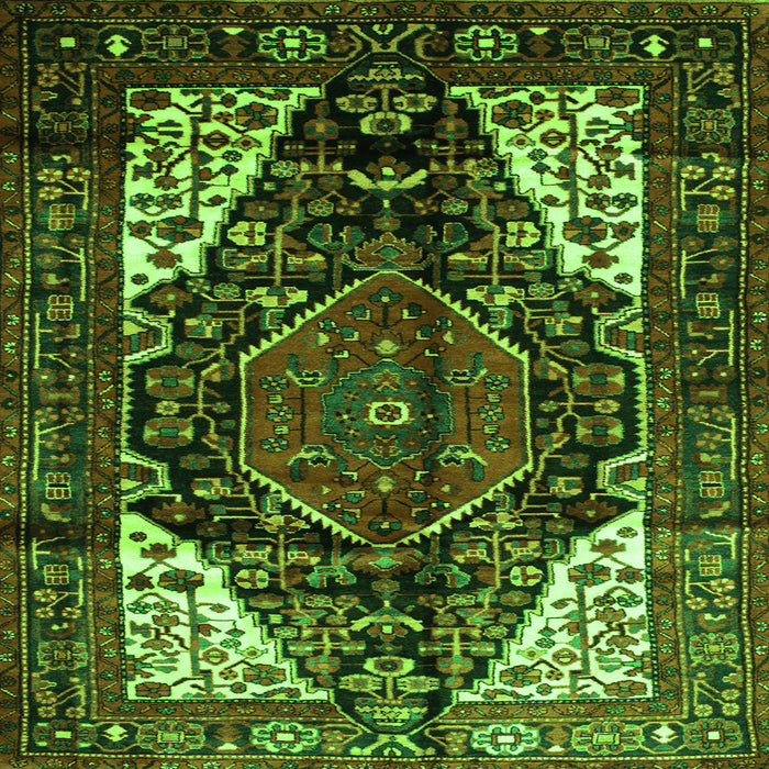 Serging Thickness of Persian Green Traditional Rug, tr348grn