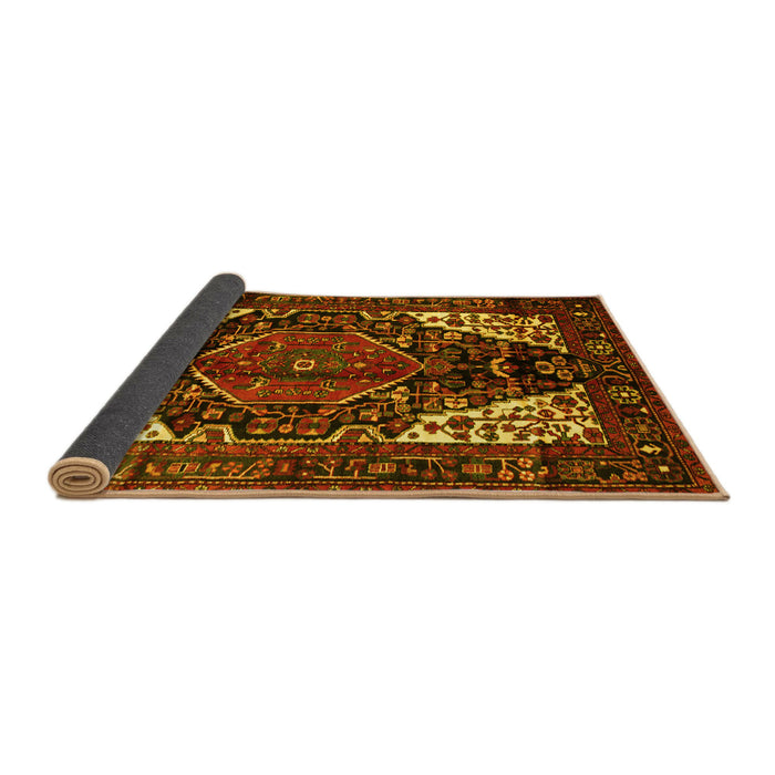 Sideview of Persian Yellow Traditional Rug, tr348yw