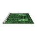 Sideview of Machine Washable Persian Emerald Green Traditional Area Rugs, wshtr348emgrn