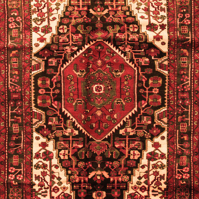 Serging Thickness of Machine Washable Persian Orange Traditional Area Rugs, wshtr348org