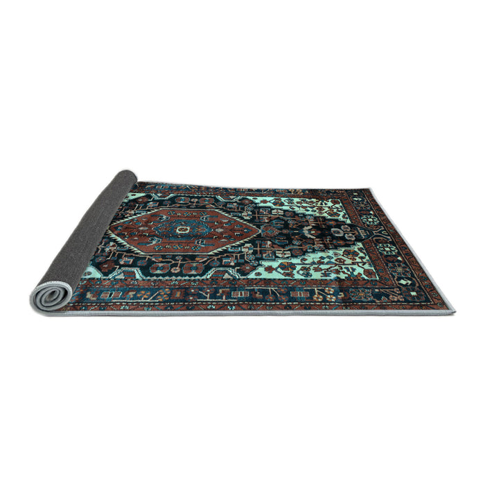 Sideview of Persian Light Blue Traditional Rug, tr348lblu
