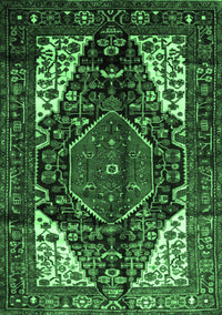 Persian Emerald Green Traditional Rug, tr348emgrn