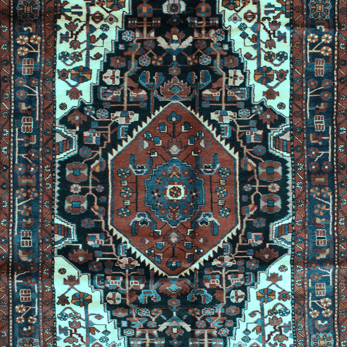 Machine Washable Persian Light Blue Traditional Rug, wshtr348lblu
