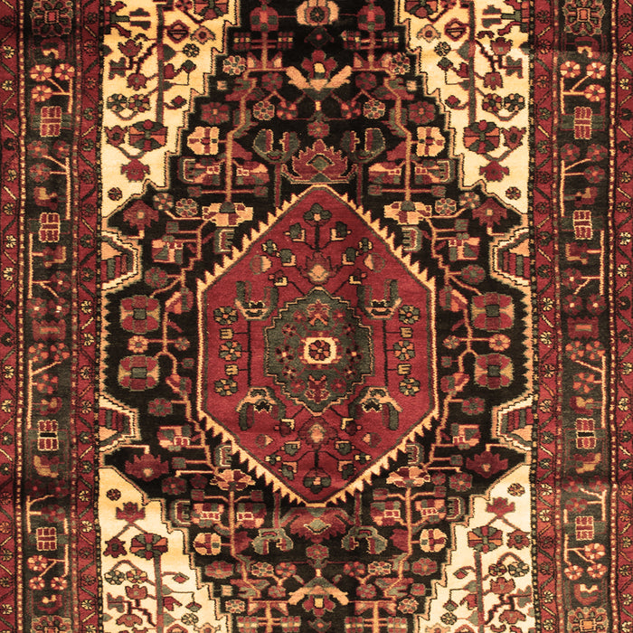Machine Washable Persian Brown Traditional Rug, wshtr348brn