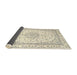 Sideview of Traditional Vanilla Gold Medallion Rug, tr3490