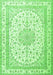 Serging Thickness of Machine Washable Medallion Green Traditional Area Rugs, wshtr3490grn