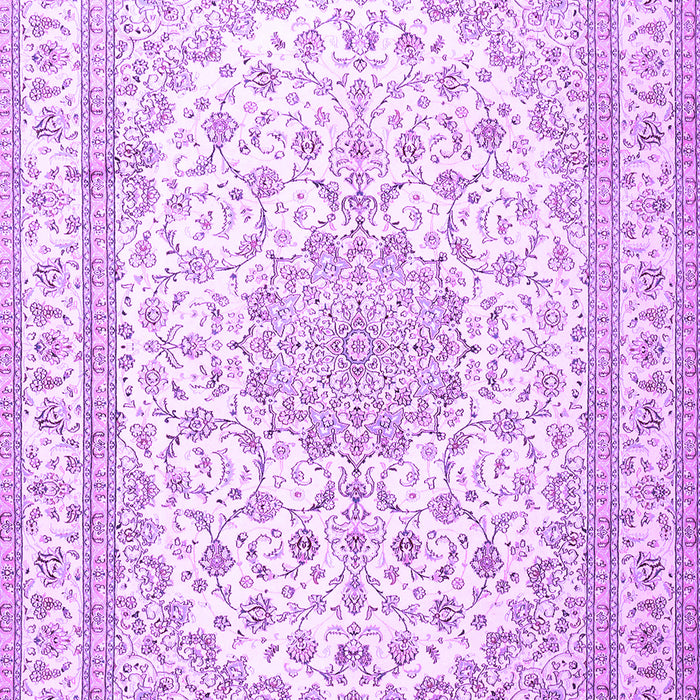 Machine Washable Medallion Purple Traditional Area Rugs, wshtr3490pur