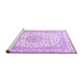 Sideview of Machine Washable Medallion Purple Traditional Area Rugs, wshtr3490pur