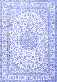 Medallion Blue Traditional Rug, tr3490blu