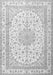 Serging Thickness of Machine Washable Medallion Gray Traditional Rug, wshtr3490gry