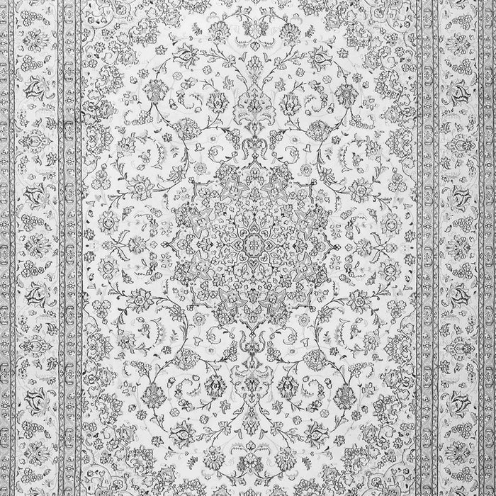 Serging Thickness of Machine Washable Medallion Gray Traditional Rug, wshtr3490gry