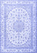 Medallion Blue Traditional Rug, tr3490blu