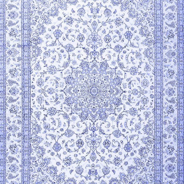 Medallion Blue Traditional Rug, tr3490blu