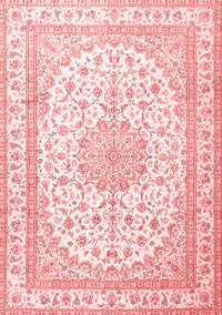 Medallion Red Traditional Rug, tr3490red