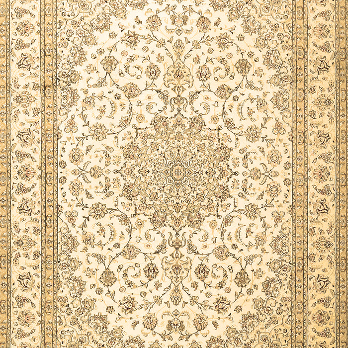 Machine Washable Medallion Brown Traditional Rug, wshtr3490brn