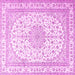 Square Medallion Pink Traditional Rug, tr3490pnk