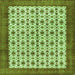 Serging Thickness of Persian Green Traditional Rug, tr3491grn