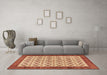 Machine Washable Persian Brown Traditional Rug in a Living Room,, wshtr3491brn