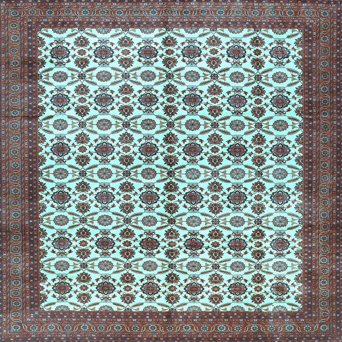 Square Persian Light Blue Traditional Rug, tr3491lblu