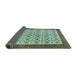 Sideview of Persian Turquoise Traditional Rug, tr3491turq