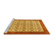 Sideview of Machine Washable Persian Yellow Traditional Rug, wshtr3491yw