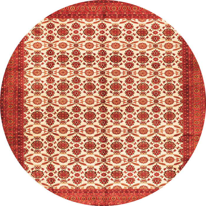 Square Persian Orange Traditional Rug, tr3491org