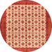 Square Persian Orange Traditional Rug, tr3491org