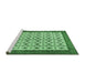 Sideview of Machine Washable Persian Emerald Green Traditional Area Rugs, wshtr3491emgrn