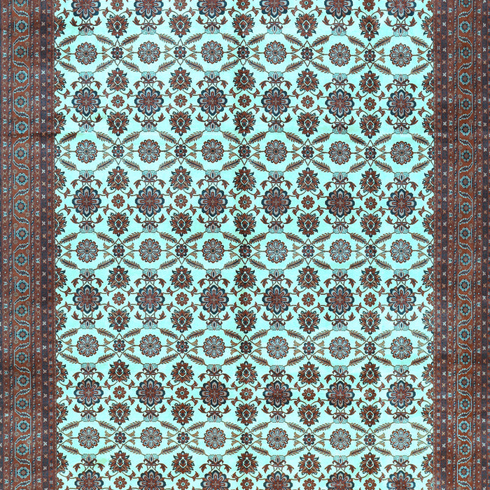 Machine Washable Persian Light Blue Traditional Rug, wshtr3491lblu