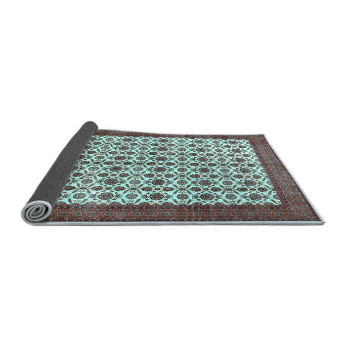 Sideview of Persian Light Blue Traditional Rug, tr3491lblu