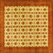 Square Persian Yellow Traditional Rug, tr3491yw