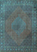 Machine Washable Persian Light Blue Traditional Rug, wshtr3492lblu