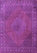 Machine Washable Persian Purple Traditional Area Rugs, wshtr3492pur