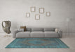 Machine Washable Persian Light Blue Traditional Rug in a Living Room, wshtr3492lblu