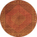 Machine Washable Persian Orange Traditional Area Rugs, wshtr3492org