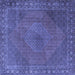 Square Persian Blue Traditional Rug, tr3492blu